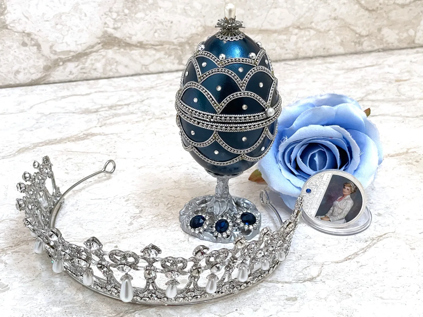 Vintage Chrysanthemum Horse Fabergé Egg Carousel Egg NATURAL Handcarved Egg Pure Gold Swarovski 2001 Wedding Day 25th Anniversary Wife Gift 2001