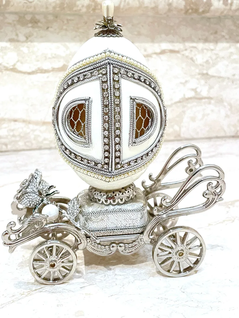 Fabergé Egg Antique Imperial Fabergé Style Egg 1989 Gift for Wife 35-Year Anniversary Gift Bride Wedding Day Bridal Shower Gift for Daughter