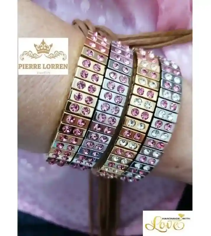 SWAROVSKI Crystal Jewelry Prom Bridesmaid Statement Hot Pink bracelet bangle Gift 24kt GOLD Rose Pink GEM Teenage Girl Pageant Teen bracelet 