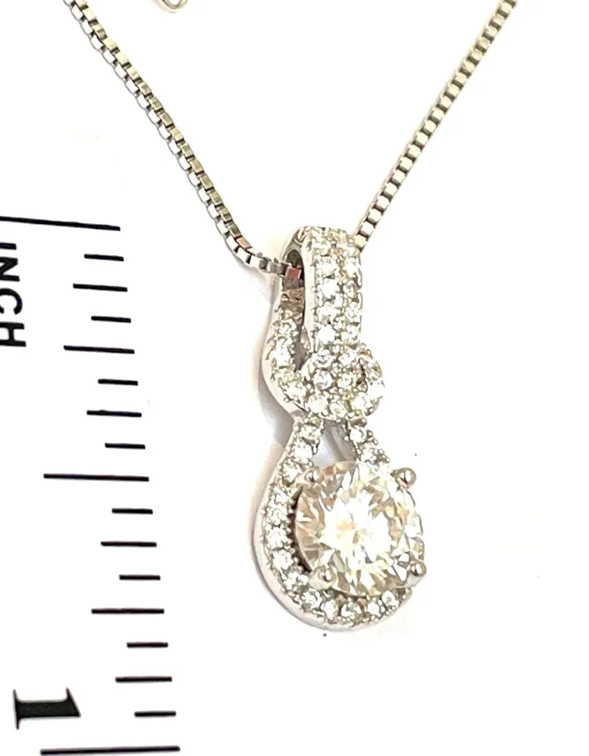 Certified 2 carat Love Knot Diamond Pendant Diamond Solitaire Necklace Diamond Jewelry 18k Gold Silver 925 Diamond Beauty Symbol Diamond