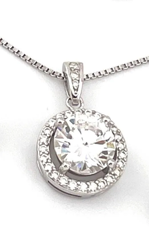 2.2ctw Certified Bridal Diamond Necklace Floating Diamond Pendant Solitaire Diamond Necklace Bridal Shower Gift for Bride Engagement Jewelry.
