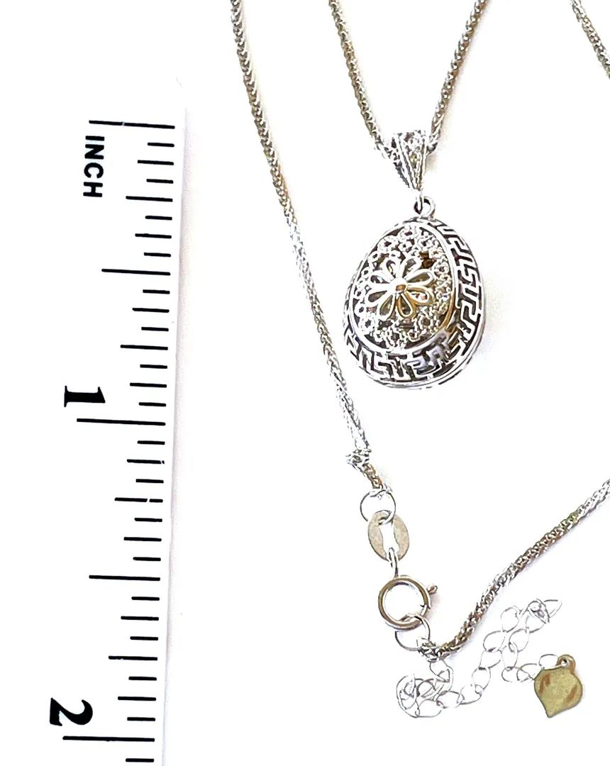 2 carat Diamond Greek Jewelry from Greece Greek Key Faberge Egg style SOLID 18K GOLD Diamond Necklace Pendant Fine Jewelry ETERNITY Handmade