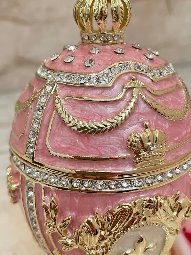 Pierre Lorren Silver Fabergé Egg Red Handmade