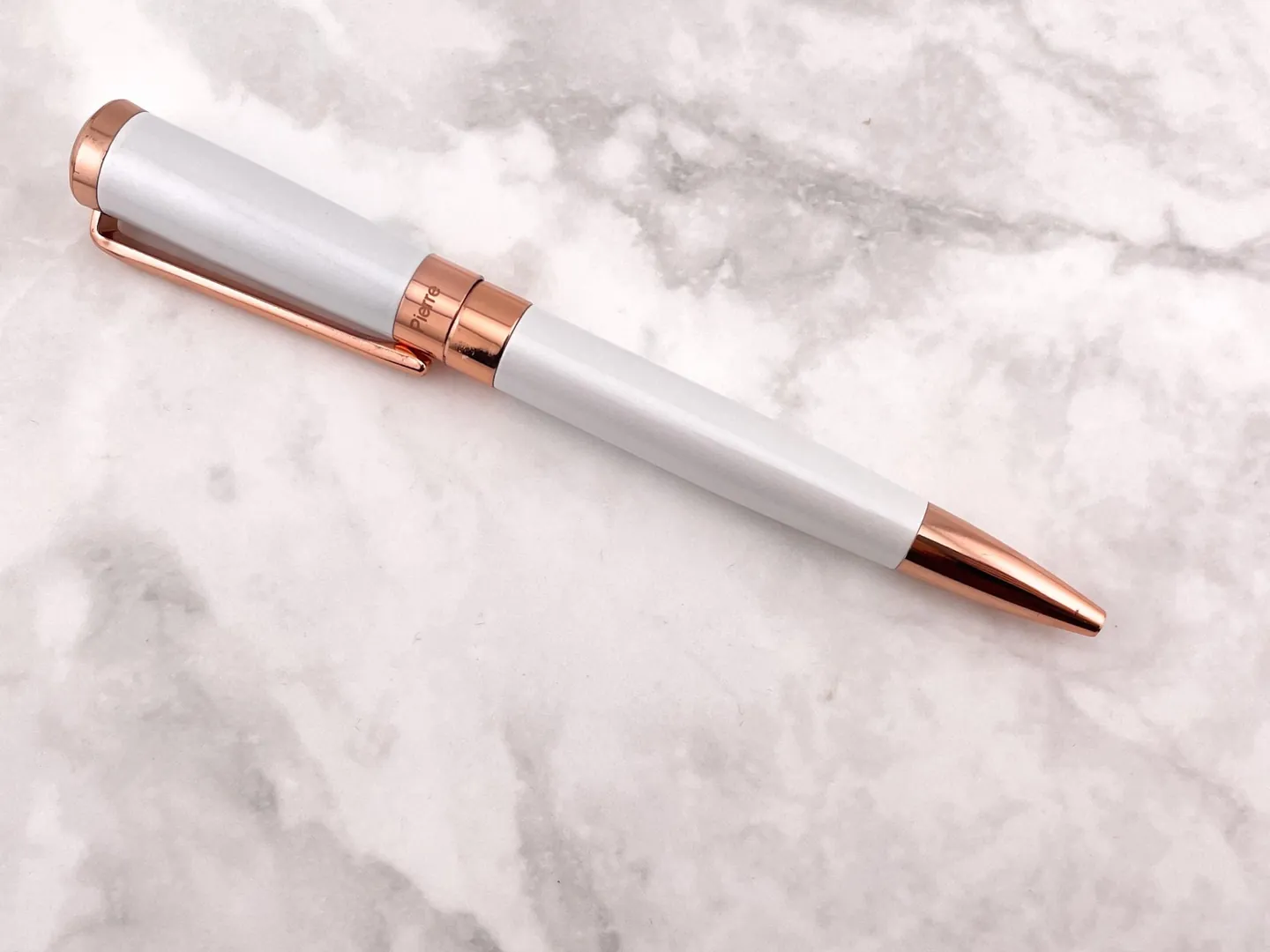 PierreLorren Antique Silver Ballpoint Pen Engraved Handmade Pen Set Ink Pen Writing Pen Anniversary Birthday Gift 18k Rose Gold Silver Metal