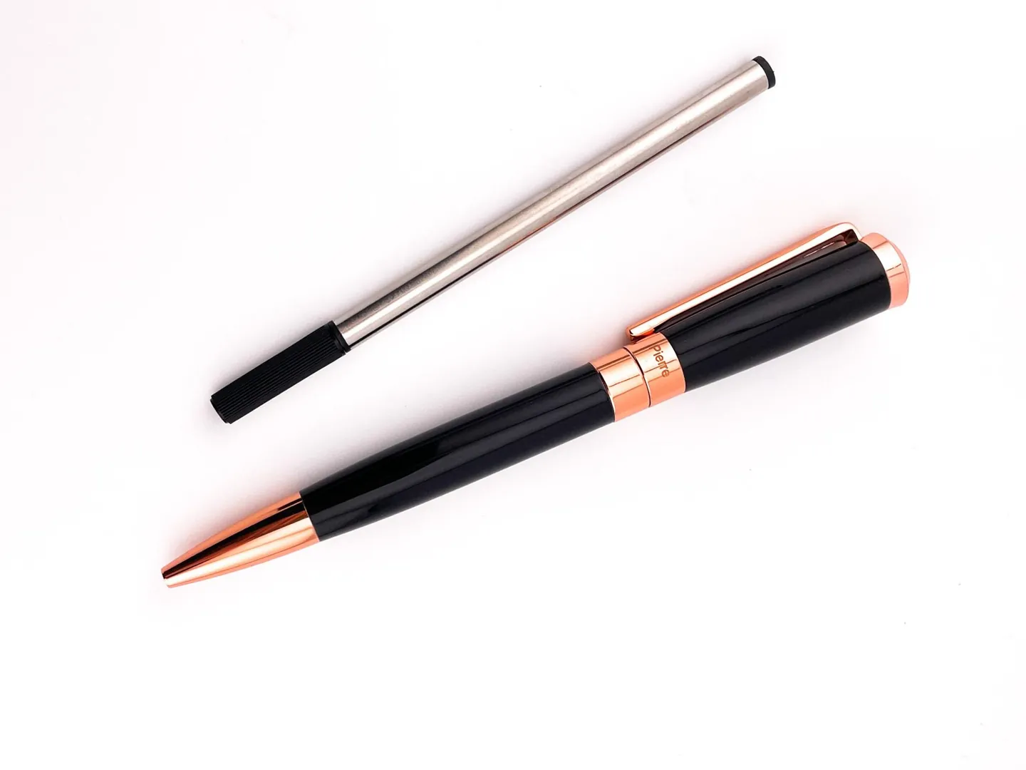 PierreLorren Antique Silver Ballpoint Pen Engraved Handmade Pen Set Ink Pen Writing Pen Anniversary Birthday Gift 18k Rose Gold Silver Metal