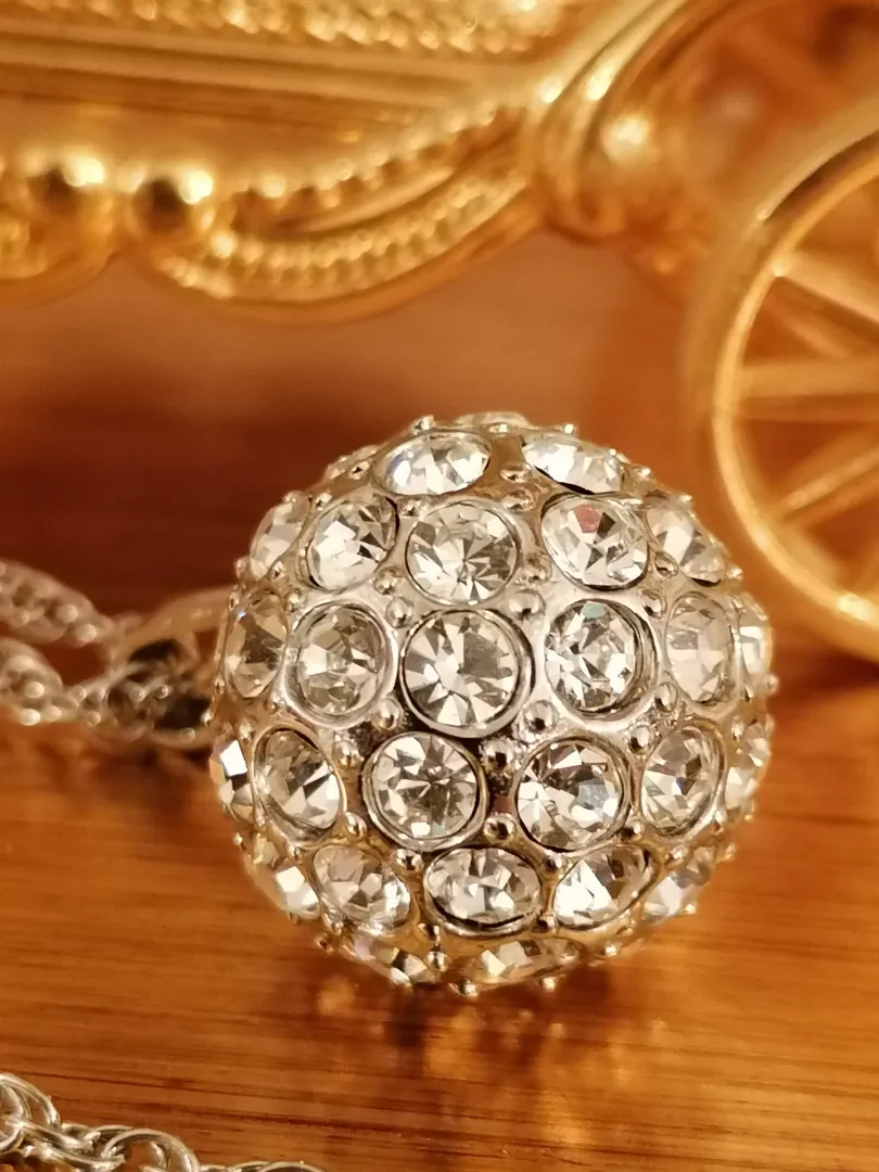 FABERGE pendant style Handmade Jewelry Fabergé egg Birthday jewelry gift for her 50 Austrian Diamond Crystals HANDSET Silver Tarnish free