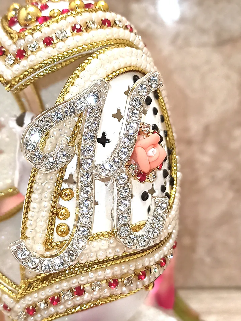 Luxury Wedding Gift, Faberge Egg Style Personalized, 24K Gold, Ruby Anniversary, 5ct, Faberge Music Box, Wedding Ornament, Handcarved, Faberge.