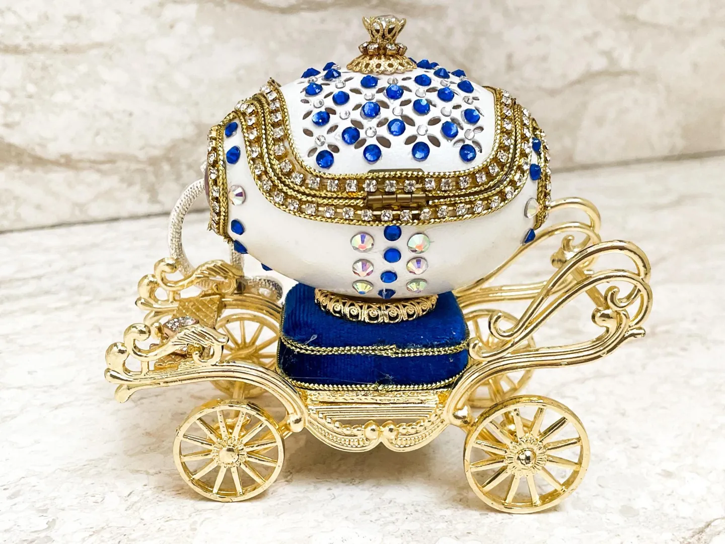 1997 Vintage Lady Diana Spencer Faberge Egg Musical Jewelry Box Princess Diana Royal Memorabilia Diana Jewelry Box Hand Carved Egg Music Box