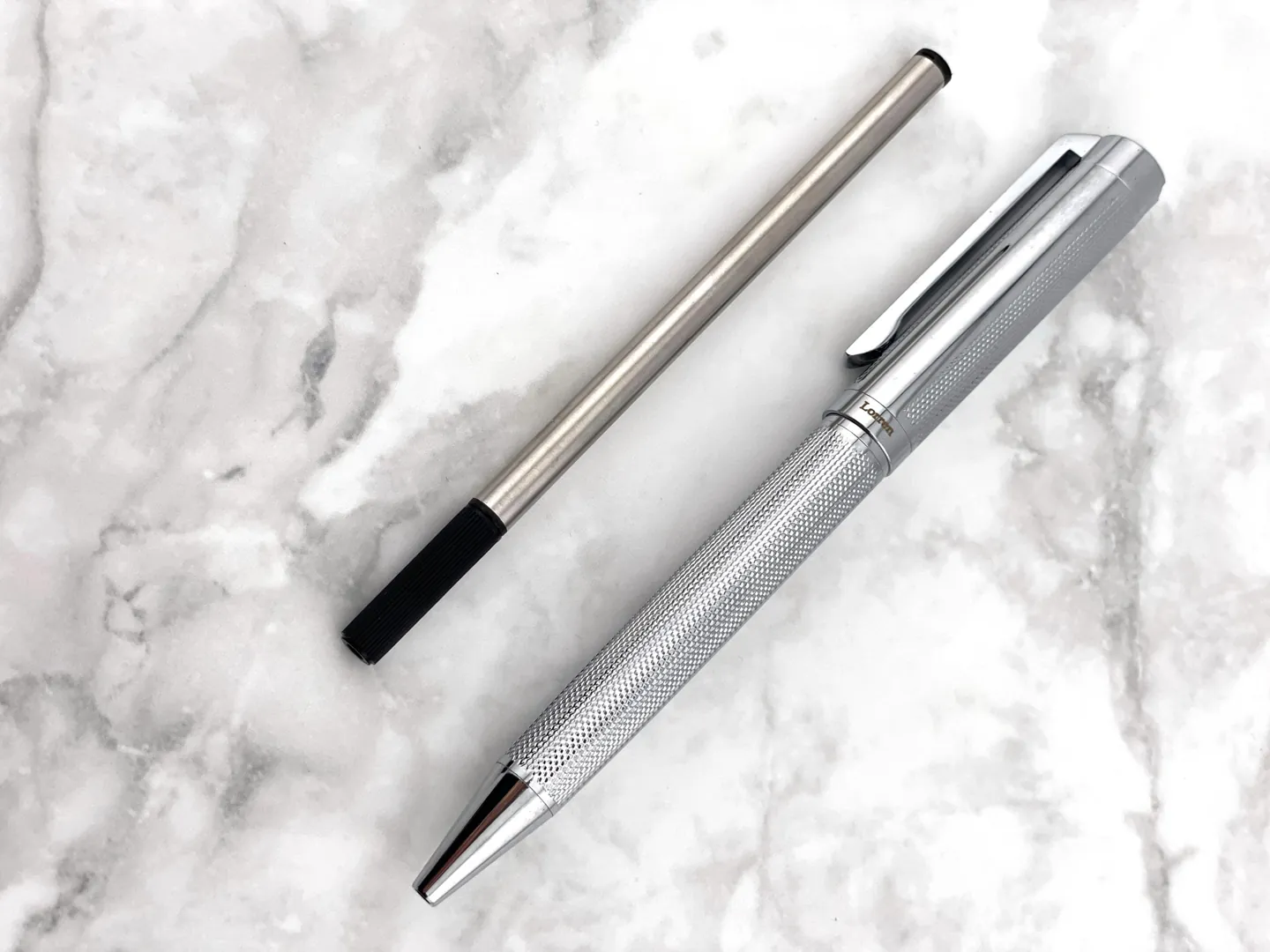 Pierre Lorren Professional Pen - Fancy Ballpoint Pen - Luxury Pen Handmade Writing Pen Silver 18k Silver Gold Graduation Pen Success Victory