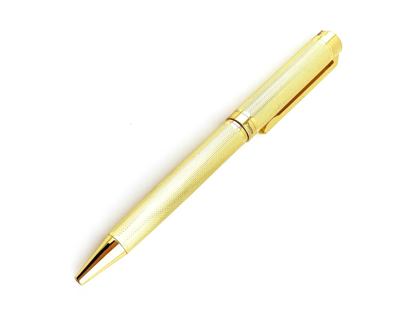 Pierre Lorren Antique Silver Ballpoint Pen Engraved Handmade Pen Set Ink Pen Writing Pen Birthday Gift 18kt Yellow Gold Over Silver Metal