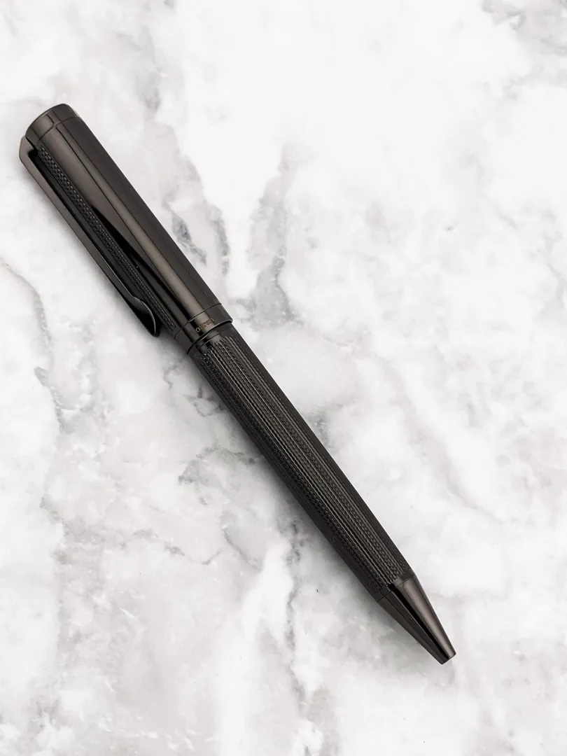 Pierre Lorren Professional Pen - Fancy Ballpoint Pen - Luxury Pen Handmade Writing Pen Black Silver 18k Gold Graduation Pen Success Victory