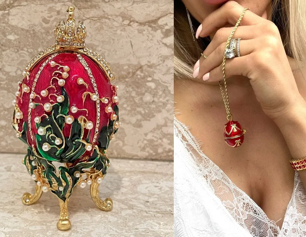 Fabergé Egg Antique Fabergé Egg Style Photo Frame, Bridal Shower Gift for Bride-to-Be, Fabergé Egg Jewelry Necklace, Gold Wedding Gift, Marriage.