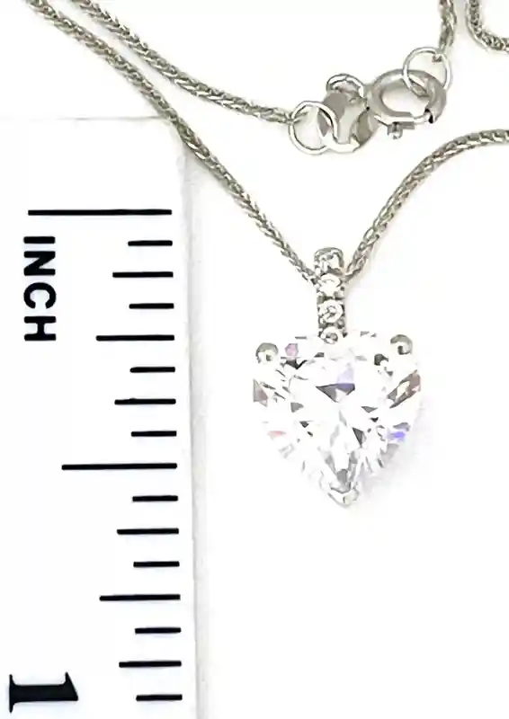 1.75 ctw Solitaire Diamond Heart Pendant Diamond Necklace 18k SOLID Gold Necklace Gold Heart Pendant White Gold Anniversary gift for wife 