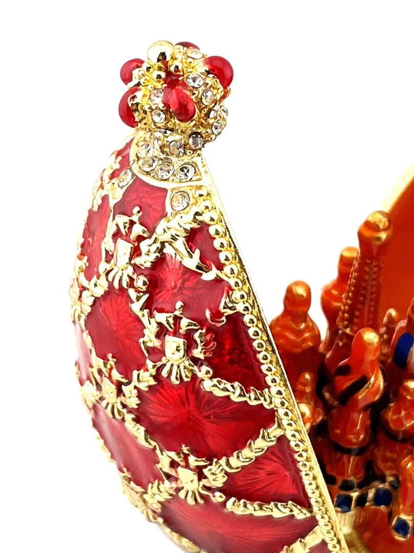 Pierre Lorren Fabergé Egg St. Petersburg Fabergé egg style Home Decor Pure Gold Decor Swarovski Crystal Diamond Handset Birthday Anniversary