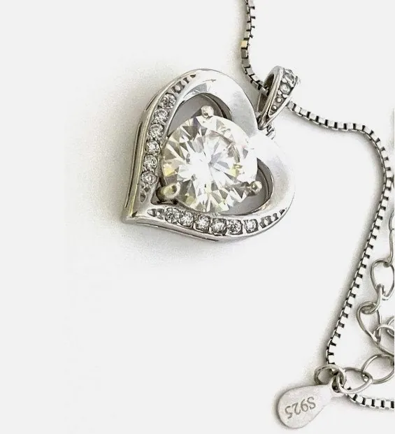 2.8ct Heart Diamond Pendant Necklace Heart Diamond Pendant Diamond Heart Jewelry 2 Carat Solitaire Heart Diamond HANDMADE Gift PierreLorren