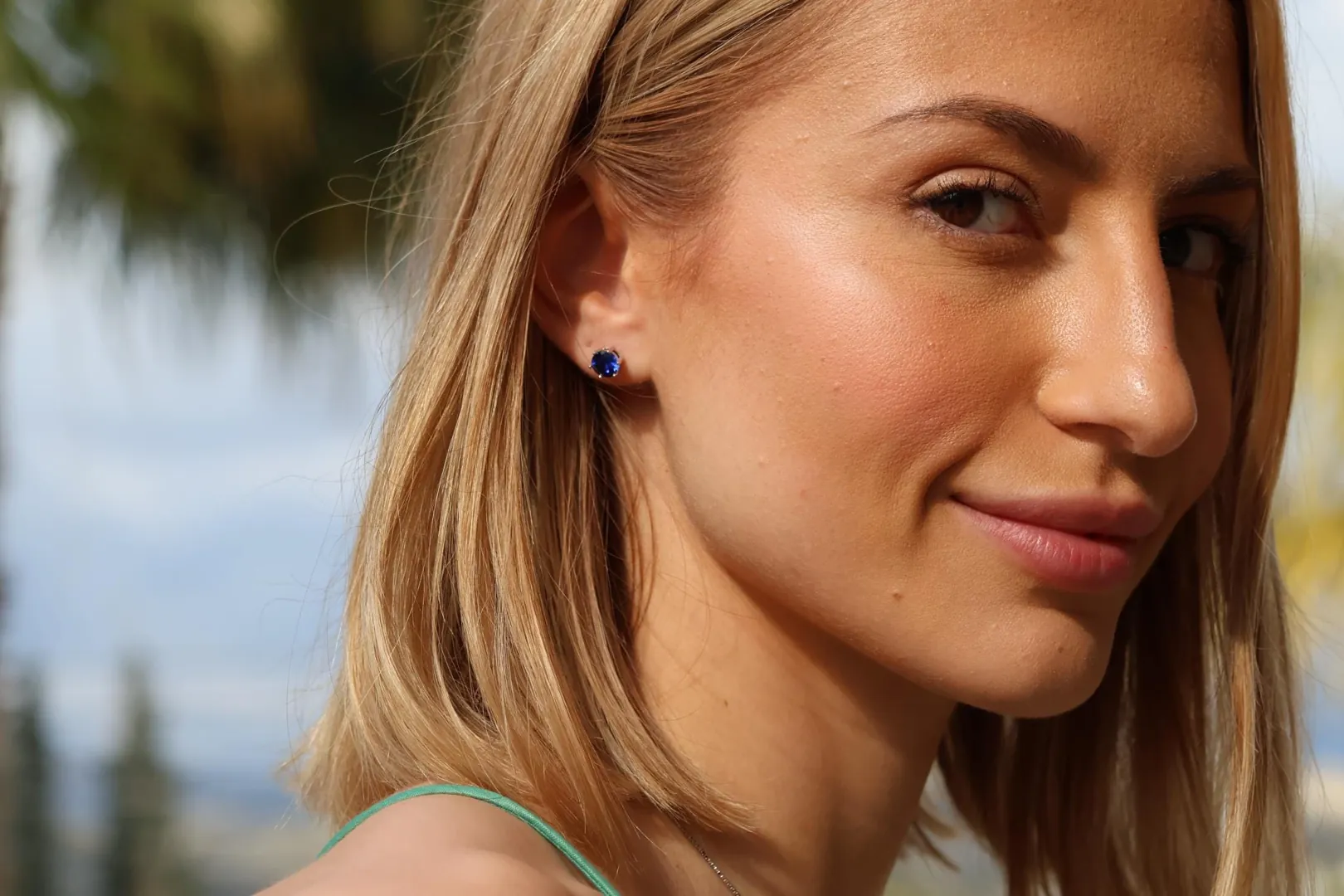 2ctw Natural Sapphire Earrings Sapphire Stud Earrings - Sapphire Gemstone Earrings Sapphire Jewelry for Wedding Gift for Her Pierre Lorren