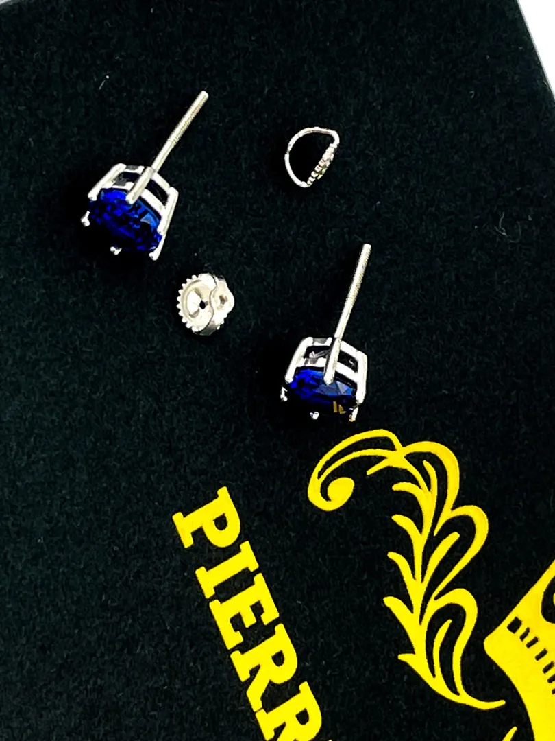 2ctw Natural Sapphire Earrings Sapphire Stud Earrings - Sapphire Gemstone Earrings Sapphire Jewelry for Wedding Gift for Her Pierre Lorren