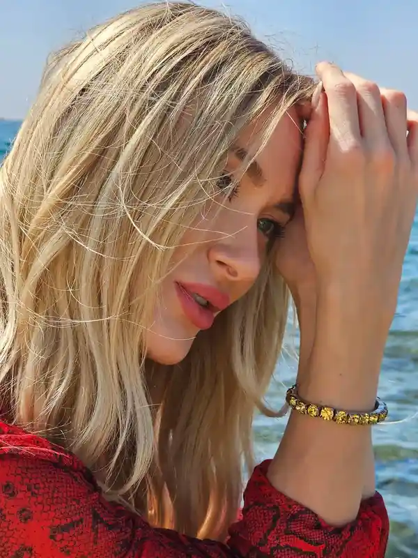 Citrine Bracelet - Tennis Bracelet - Citrine Jewelry - Citrine Gemstone - November Birthstone Birthday Gift for her - Handmade Bracelet 