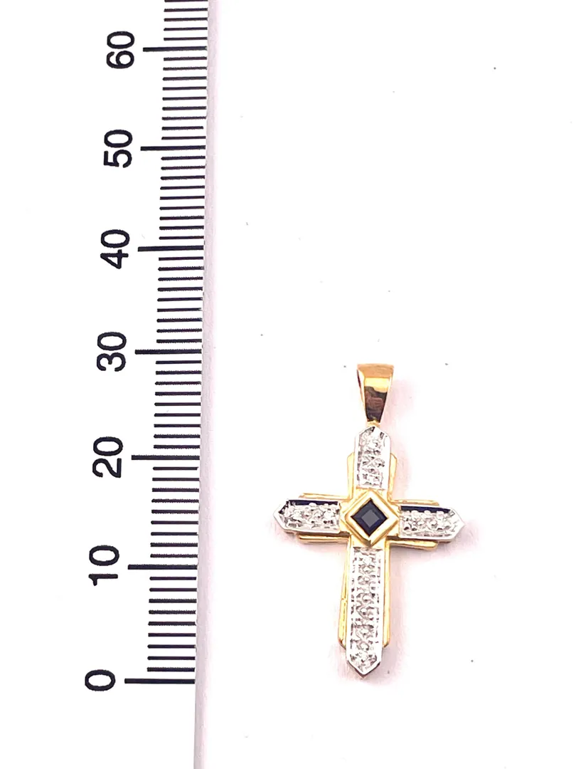 Solid 18k Gold Cross Natural Diamond Cross Pendant Diamond Cross Necklace Christian Mother Gift Crucifix Cross for Mom Cross for Women 1.10