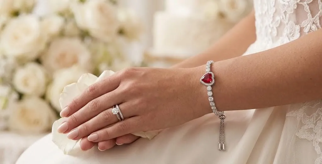 4.5ctw CERTIFIED Natural Ruby Heart Bracelet Ruby Heart-cut Ruby Diamond Bracelet Fine Jewelry 40th Ruby Anniversary Gift for Wife Handmade