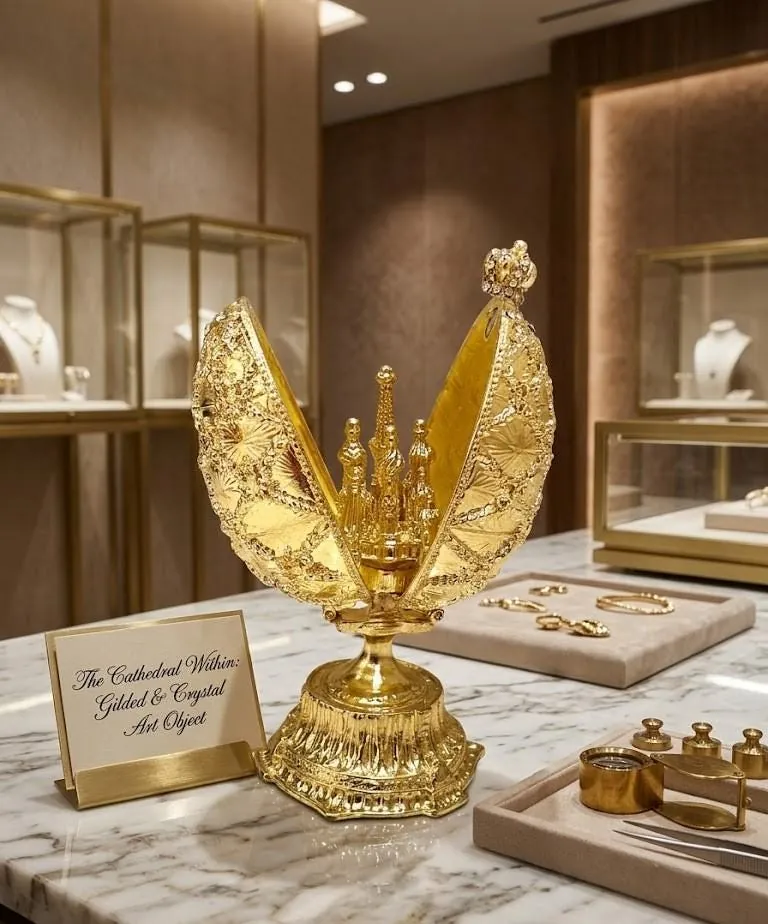 Faberge Egg 1898 Faberge Egg present Handmade Fabergé eggs Style Newly Engaged Gift 24k Gold Swarovski Handset Couple present Unique Wedding