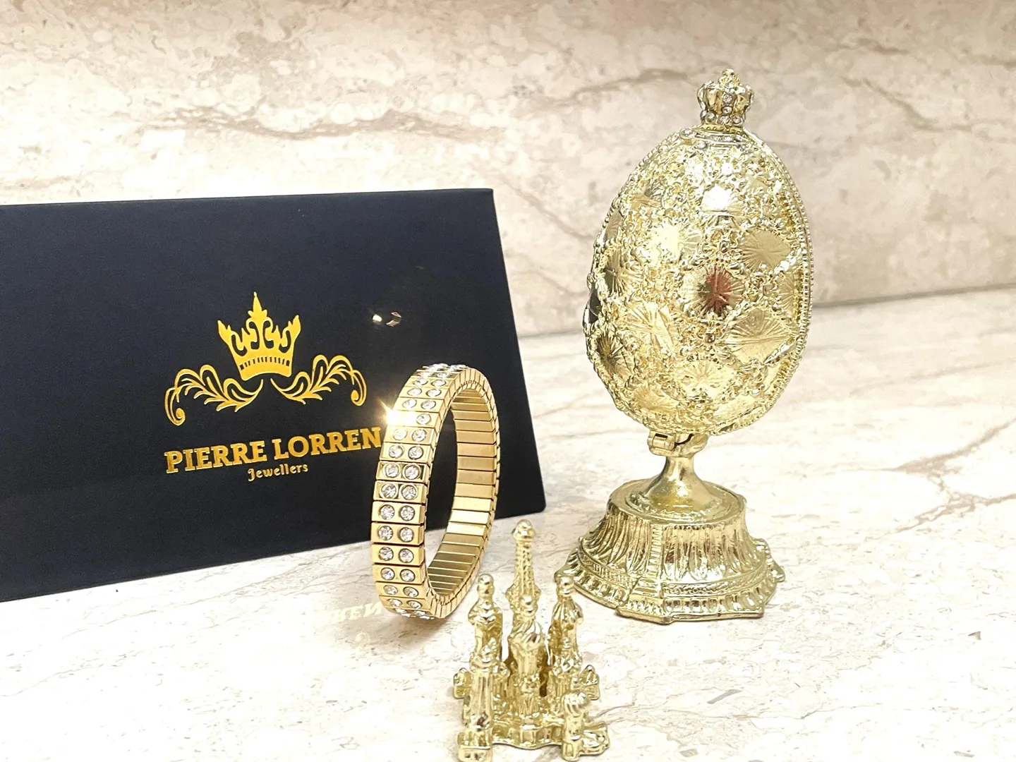Faberge Egg 1898 Faberge Egg present Handmade Fabergé eggs Style Newly Engaged Gift 24k Gold Swarovski Handset Couple present Unique Wedding