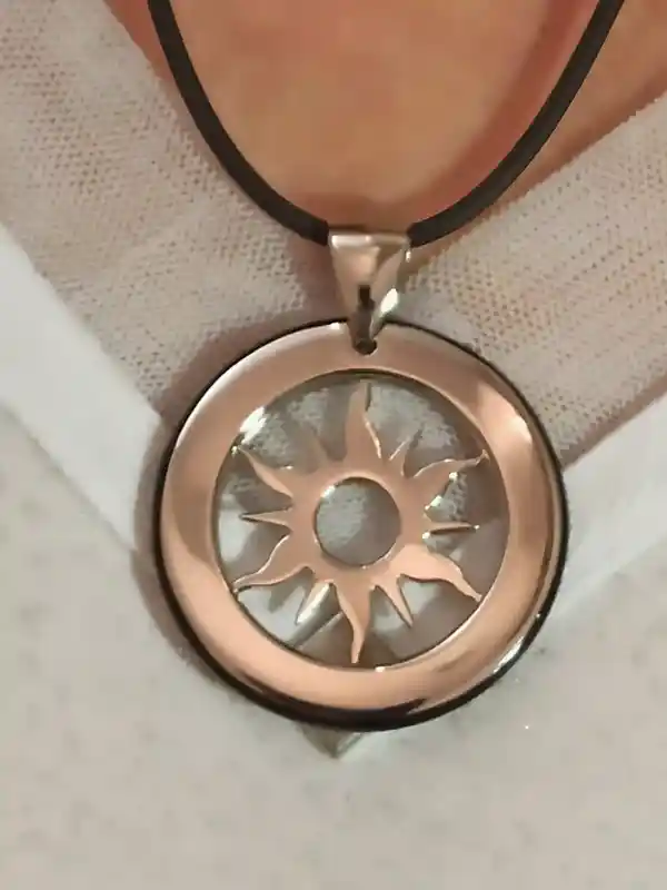 Vergina Sun Pendant SILVER Star Necklace/ Ancient Greek Jewelry Athena Vergina Sun Necklace Symbol of Alexander the Great Macedonian Shield 