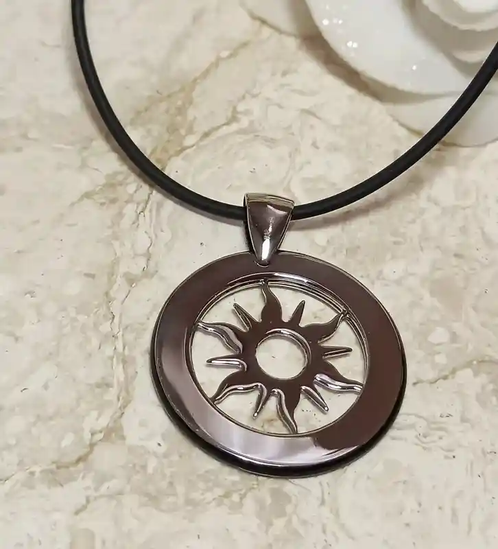 Vergina Sun Pendant SILVER Star Necklace/ Ancient Greek Jewelry Athena Vergina Sun Necklace Symbol of Alexander the Great Macedonian Shield 