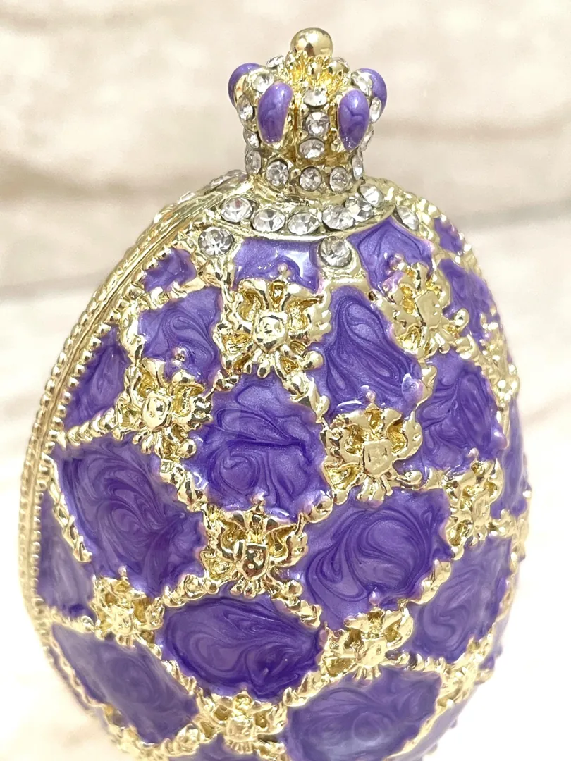 Faberge Egg 1898 Faberge Egg Present Handmade Fabergé Eggs Style Newly Engaged Gift 24k Gold Swarovski Handset Couple Present Unique Wedding