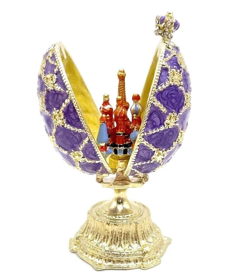 Faberge Egg 1898 Faberge Egg Present Handmade Fabergé Eggs Style Newly Engaged Gift 24k Gold Swarovski Handset Couple Present Unique Wedding