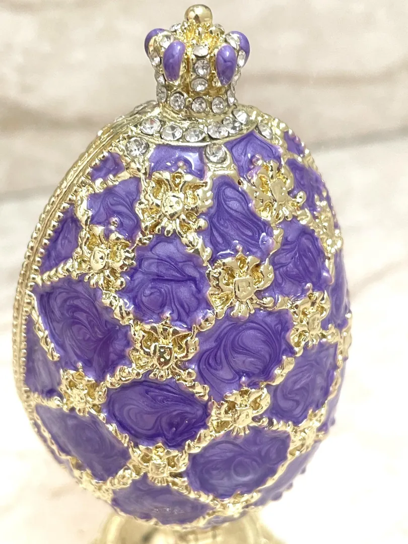 Pierre Lorren Faberge Egg St Petersburg Faberge Style Egg Home Decor Pure Gold Decor Swarovski Crystal Diamond Handset Birthday Anniversary