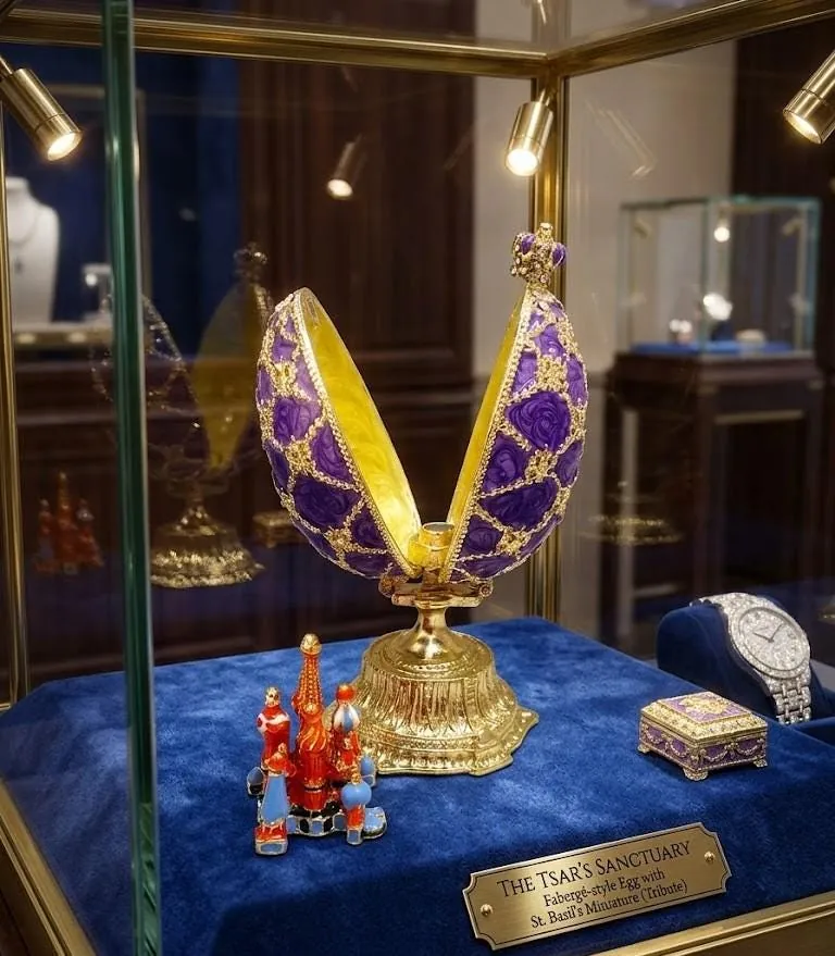 Pierre Lorren Faberge Egg St Petersburg Faberge Style Egg Home Decor Pure Gold Decor Swarovski Crystal Diamond Handset Birthday Anniversary