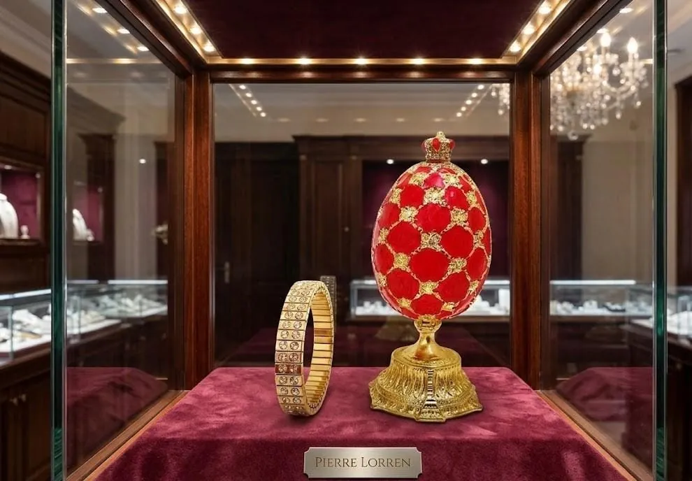 Faberge Egg 1898 Faberge Egg present Handmade Fabergé eggs Style Newly Engaged Gift 24k Gold Swarovski Handset Couple present Unique Wedding