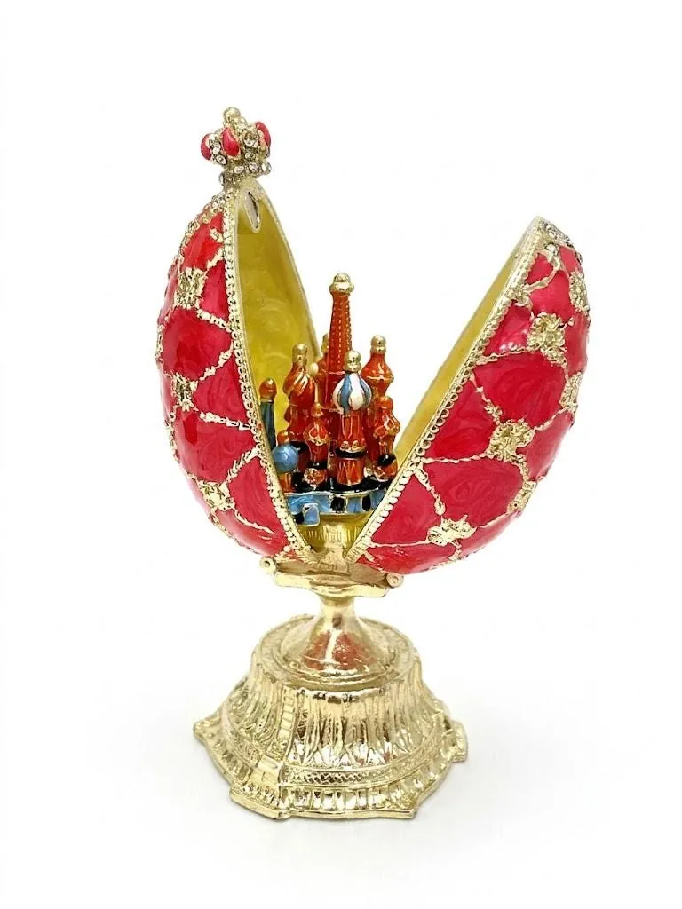 Pierre Lorren Faberge Egg St. Petersburg Faberge Style Egg Home Decor Pure Gold Decor Swarovski Crystal Diamond Handset Birthday Anniversary.