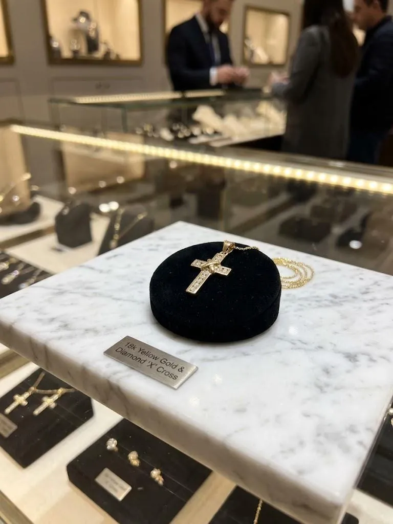 18k Yellow Gold Cross Pendant Solid 18kt GOLD Cross Necklace Christian Mother gift Crucifix Cross for Women Cross for Graduation Daughter