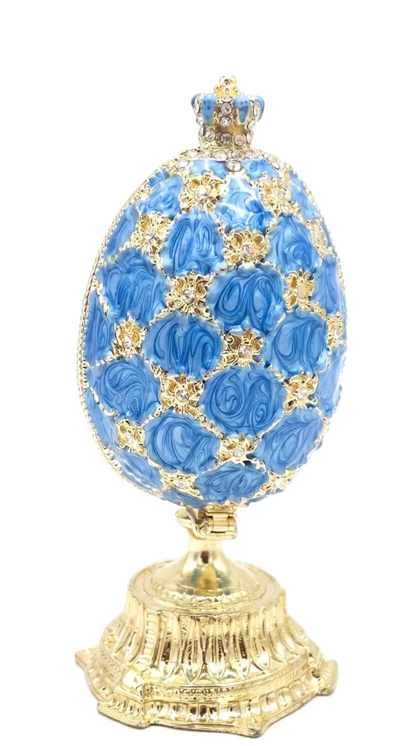 Faberge Egg 1898 Faberge Egg Present Handmade Fabergé Eggs Style Newly Engaged Gift 24k Gold Swarovski Handset Couple Present Unique Wedding