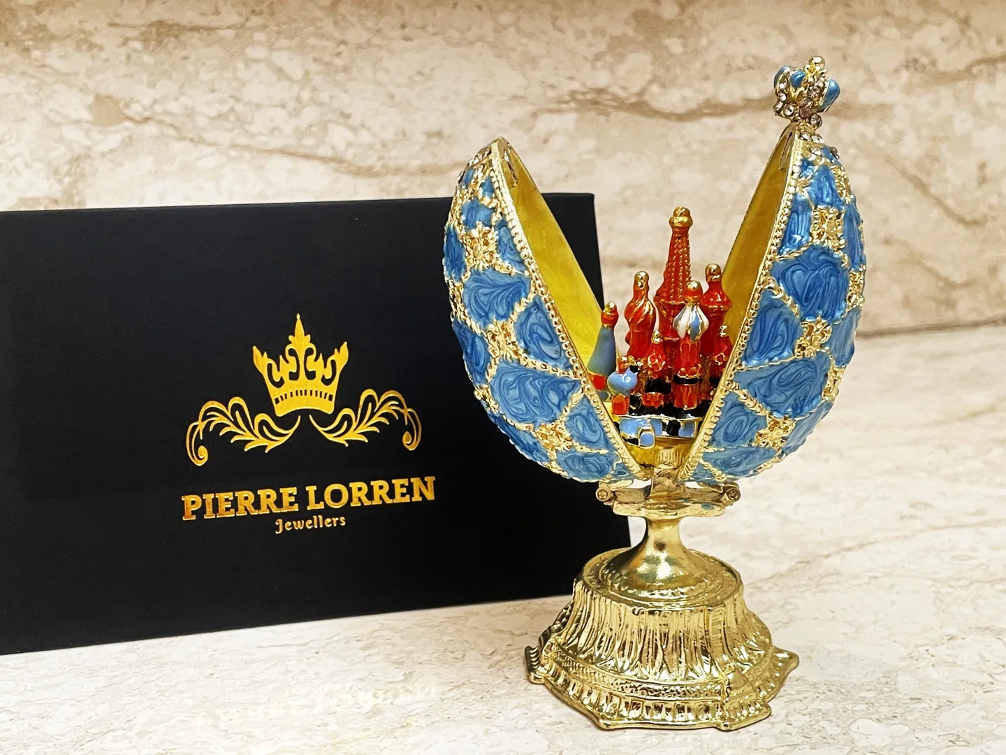 Faberge Egg 1898 Faberge Egg Present Handmade Fabergé Eggs Style Newly Engaged Gift 24k Gold Swarovski Handset Couple Present Unique Wedding