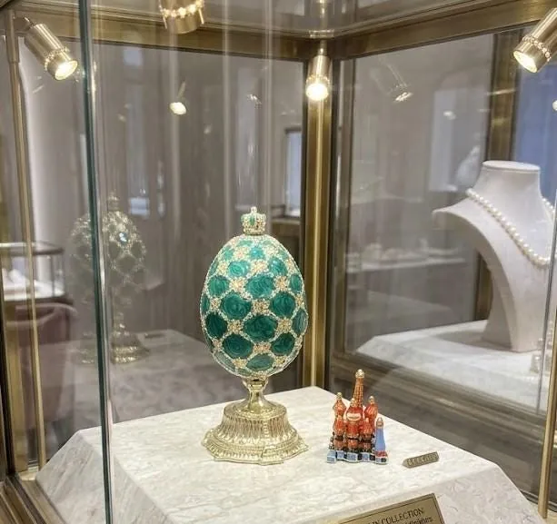 Pierre Lorren Faberge Egg St Petersburg Faberge Style Egg Home Decor Pure Gold Decor Swarovski Crystal Diamond Handset Birthday Anniversary