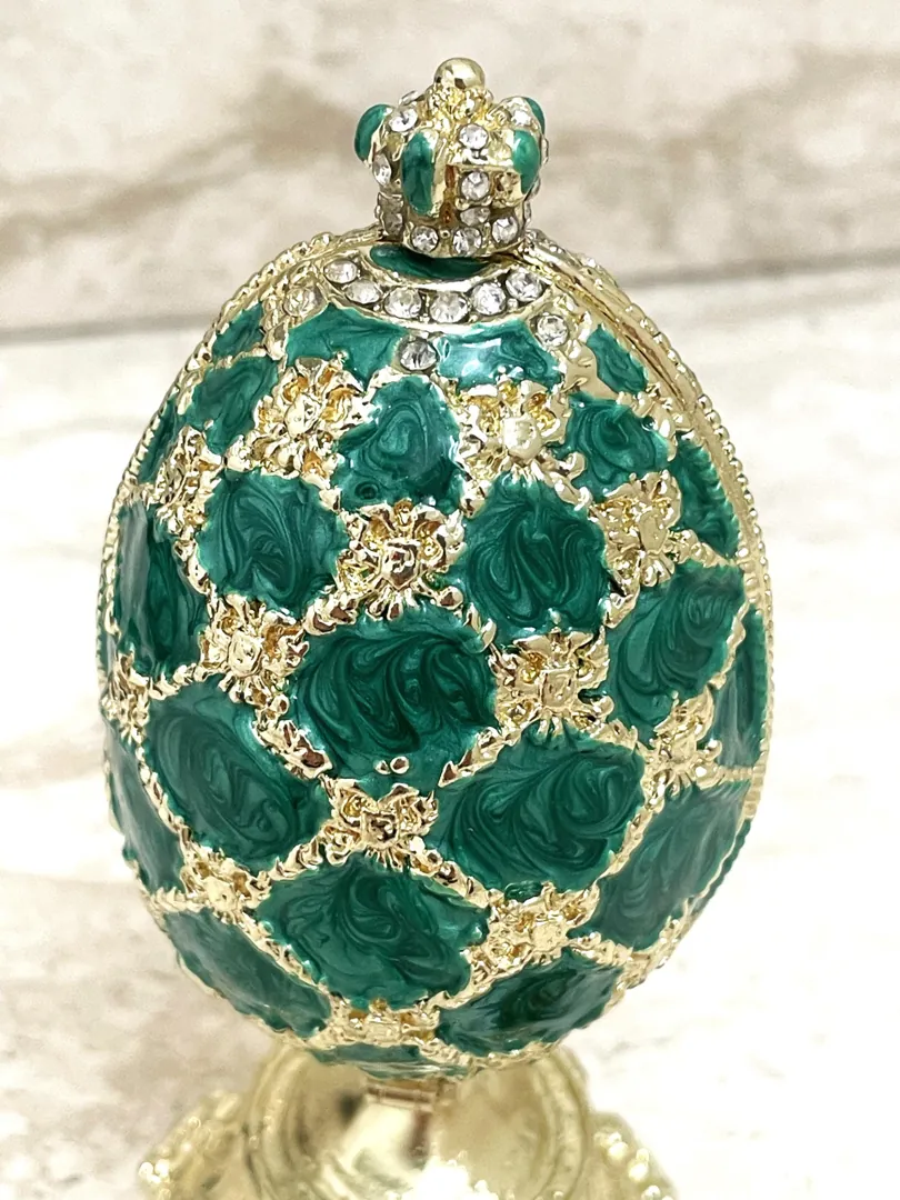 Pierre Lorren Faberge Egg St Petersburg Faberge Style Egg Home Decor Pure Gold Decor Swarovski Crystal Diamond Handset Birthday Anniversary