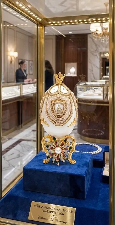 Vintage Chrysanthemum Horse Fabergé Egg Carousel Egg NATURAL Handcarved Egg Pure Gold Swarovski 2001 Wedding Day 25th Anniversary Wife Gift 2001