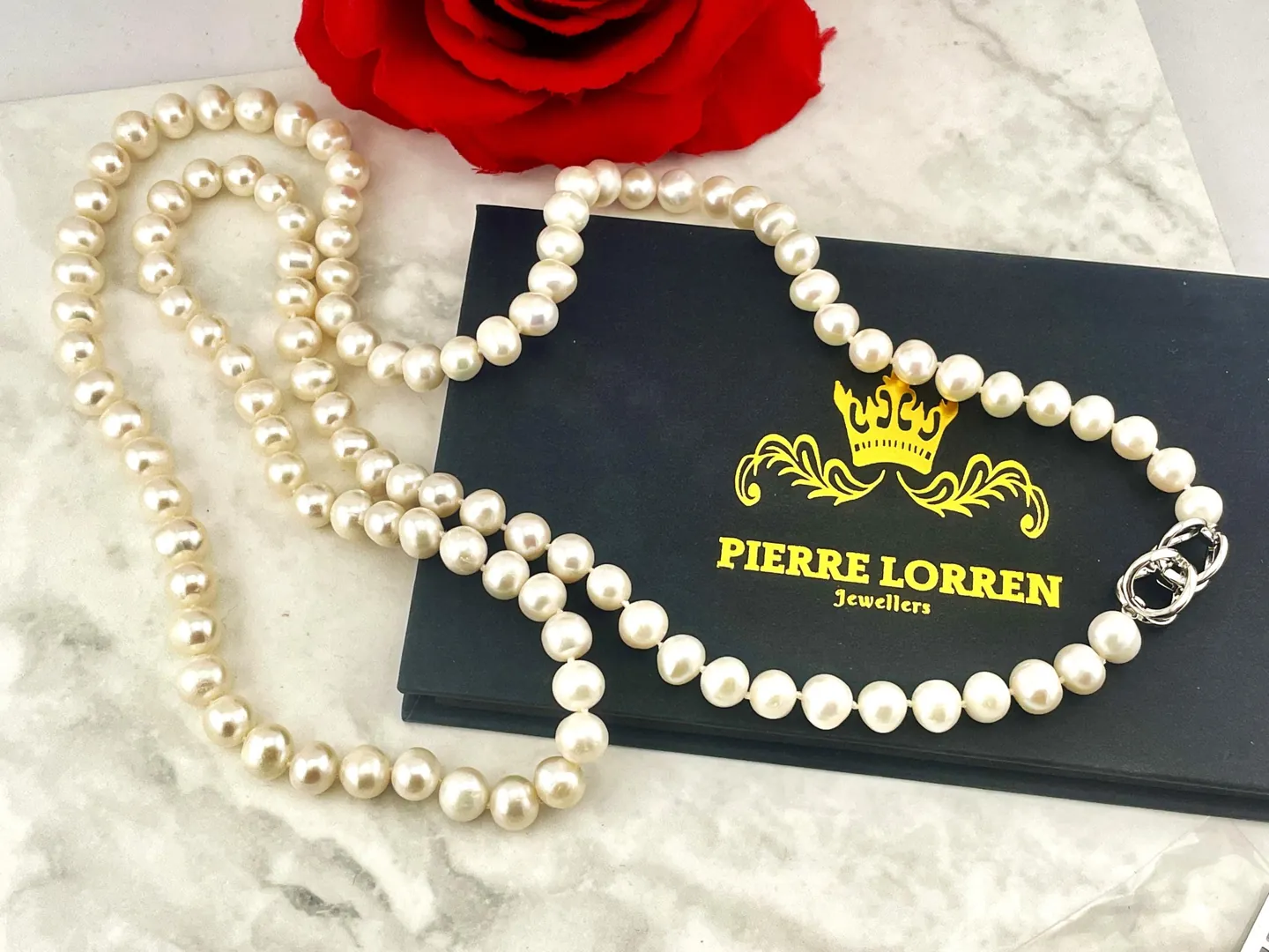 One of a Kind Natural Pearl Necklace Fine Jewelry Silk Hand Knotted Pearls 36