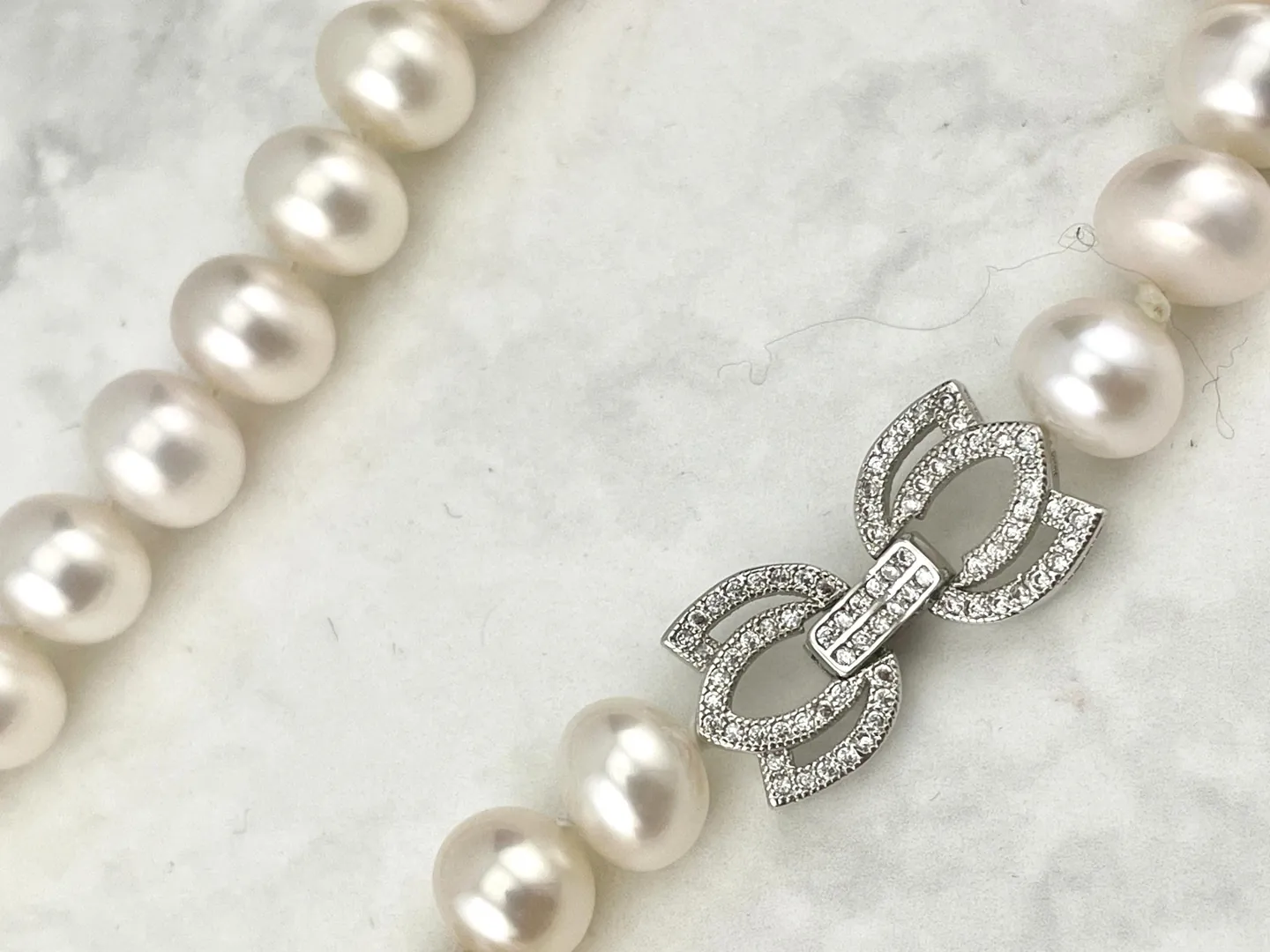 One of a Kind Natural Pearl Necklace Fine Jewelry Silk Hand Knotted Pearls 17