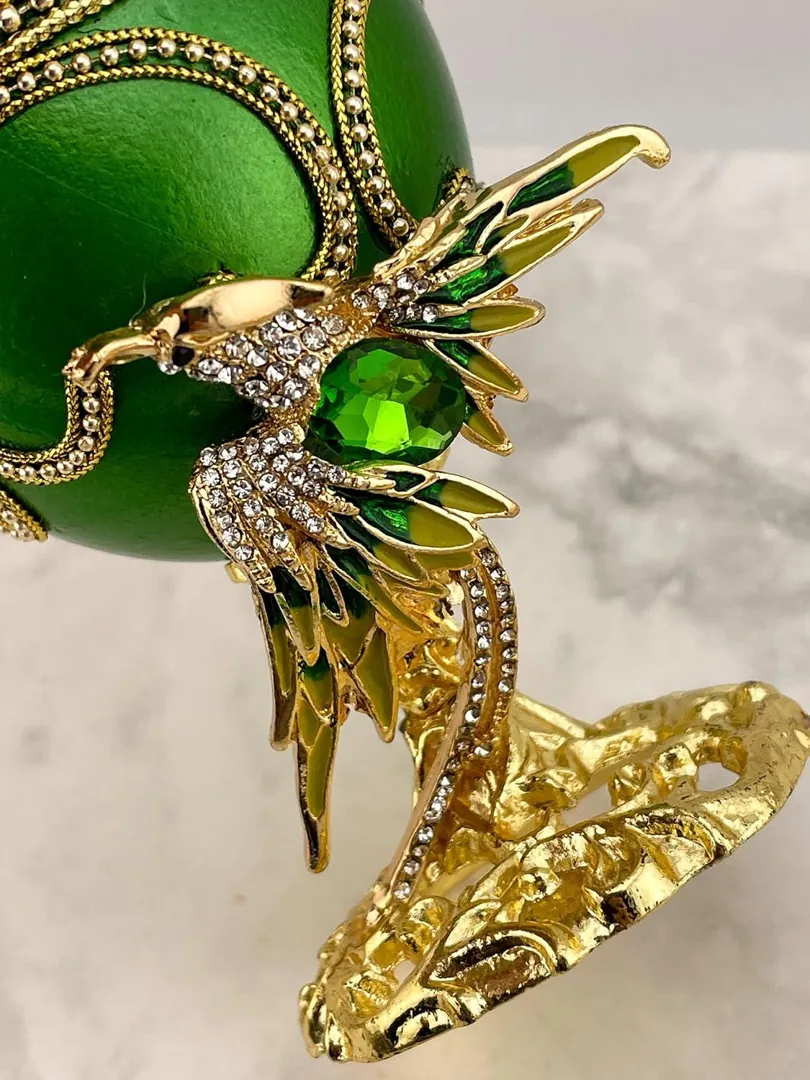 1980 Faberge Egg Music Box, Natural Egg, Faberge Style Egg + Faberge Necklace, Birthday Gifts for Wife, Fabergé Egg for Bird Lovers, Handmade Vintage Egg.