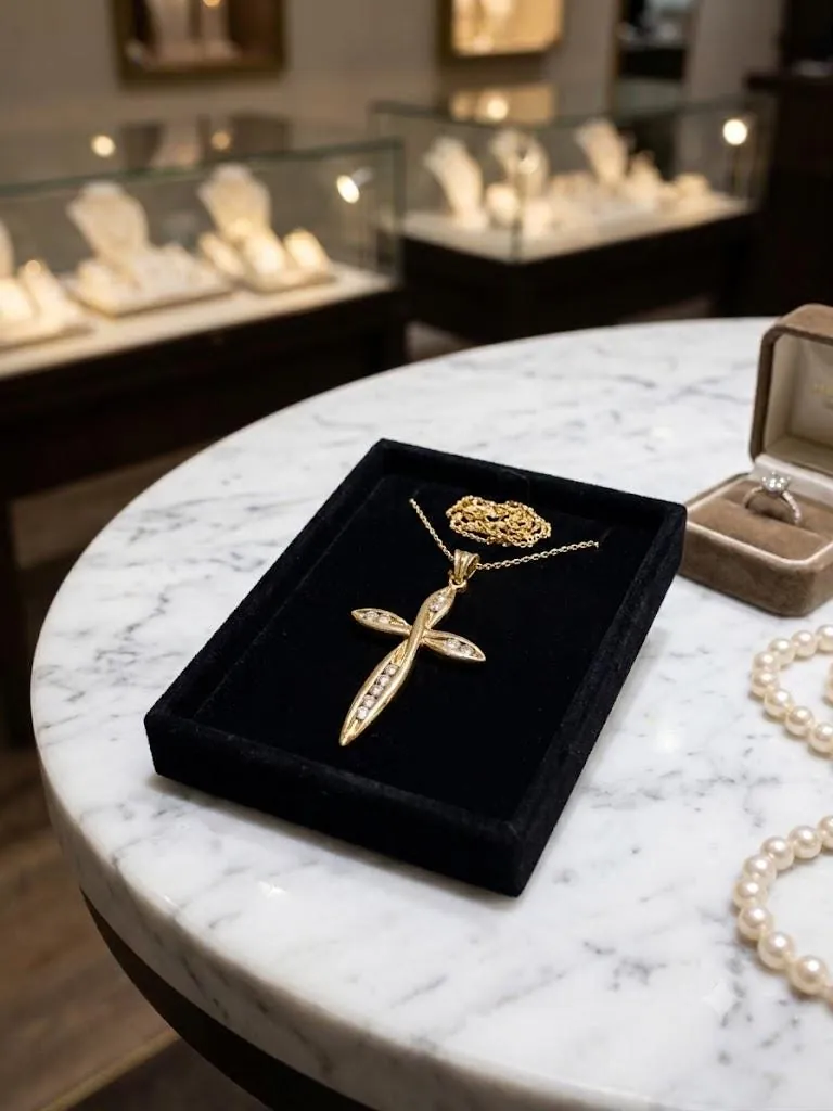 Natural Diamond Cross Pendant Solid 18k Gold Diamond Cross Necklace Christian Father Gift Crucifix Cross for Men Cross for Son Graduation