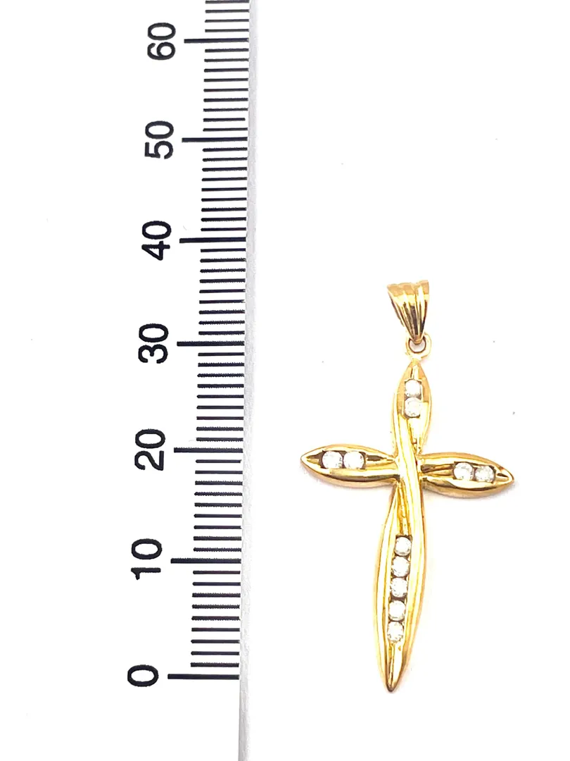Solid 18kt gold cross with natural diamonds, designed as a cross pendant and necklace. An ideal Christian Mother's Day gift, this crucifix cross is perfect for moms and women.
