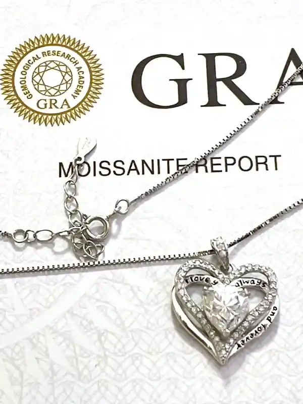 Heart-Shaped 2 carat DIAMOND Solitaire Pendant Heart Diamond Pendant Heart Shape Diamond Necklace Anniversary gift for her Bday Fine Jewelry 