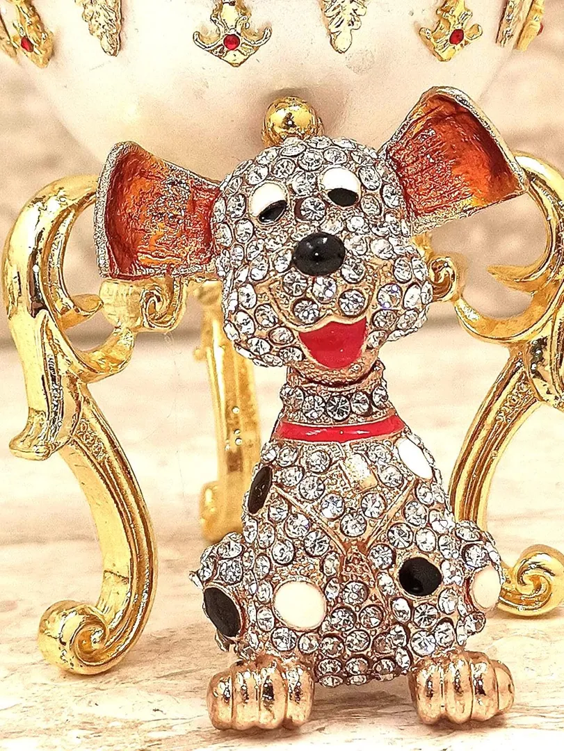 2005 One Of a Kind Faberge Egg style Faberge Dog Lover Gifts Faberge egg Musical Carousel Horse 24k GOLD Handmade Fabergé Egg 21st Birthday