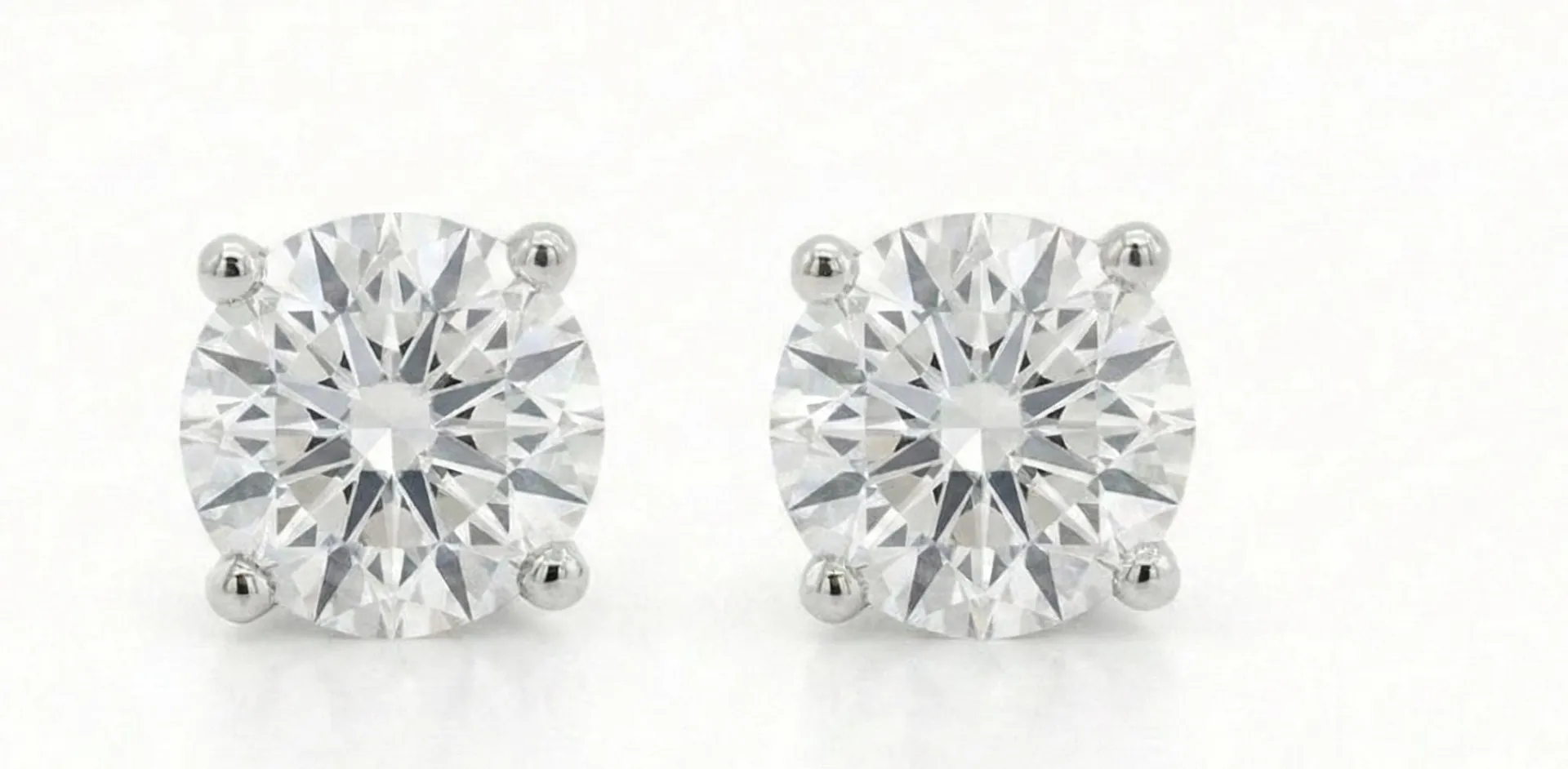 2ct Genuine Lab Diamond Stud Earrings - Lab Diamond Solitaire Gemstone Earrings, Handmade Lab Moissanite Diamond Earrings Jewelry, Handmade.