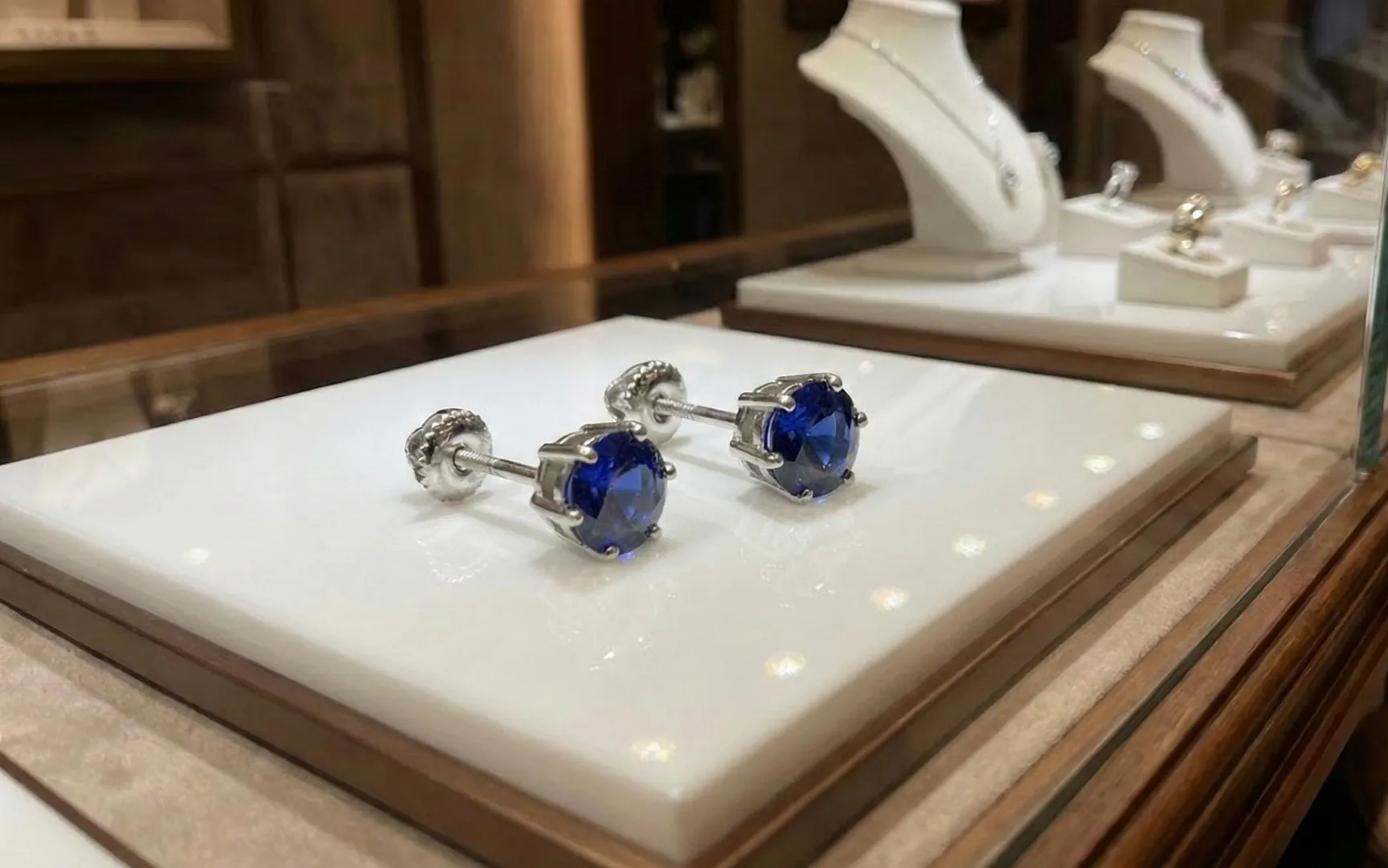 2ct Genuine Sapphire Stud Earrings - Blue Sapphire Solitaire Gemstone Earrings - Handmade Sapphire Earrings - Sapphire Jewelry Handmade