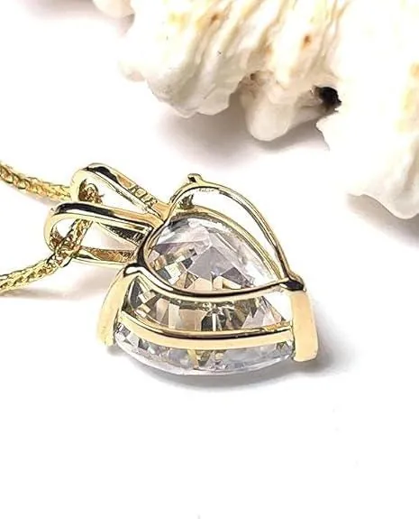 1.5ctw Diamond Pendant, Heart Necklace Pendant, Diamond Heart, Heart Diamond, Gift for Her, 18k Gold Heart Necklace, Wedding Anniversary, 18kt